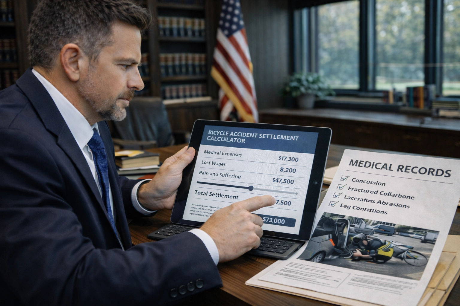 Bicycle Accident Settlement Calculator hero image