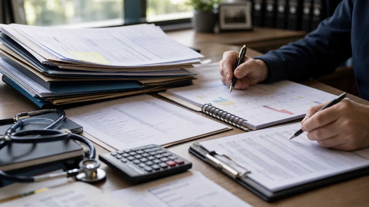 Documentary-style legal process scene for "Future Medical Expenses".