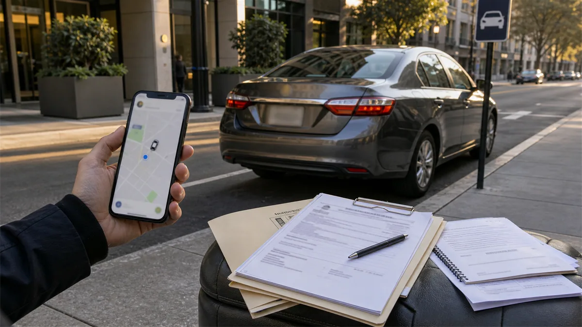 Documentary-style rideshare accidents scene for "Lyft Accident Insurance Claims: What Coverage Applies".
