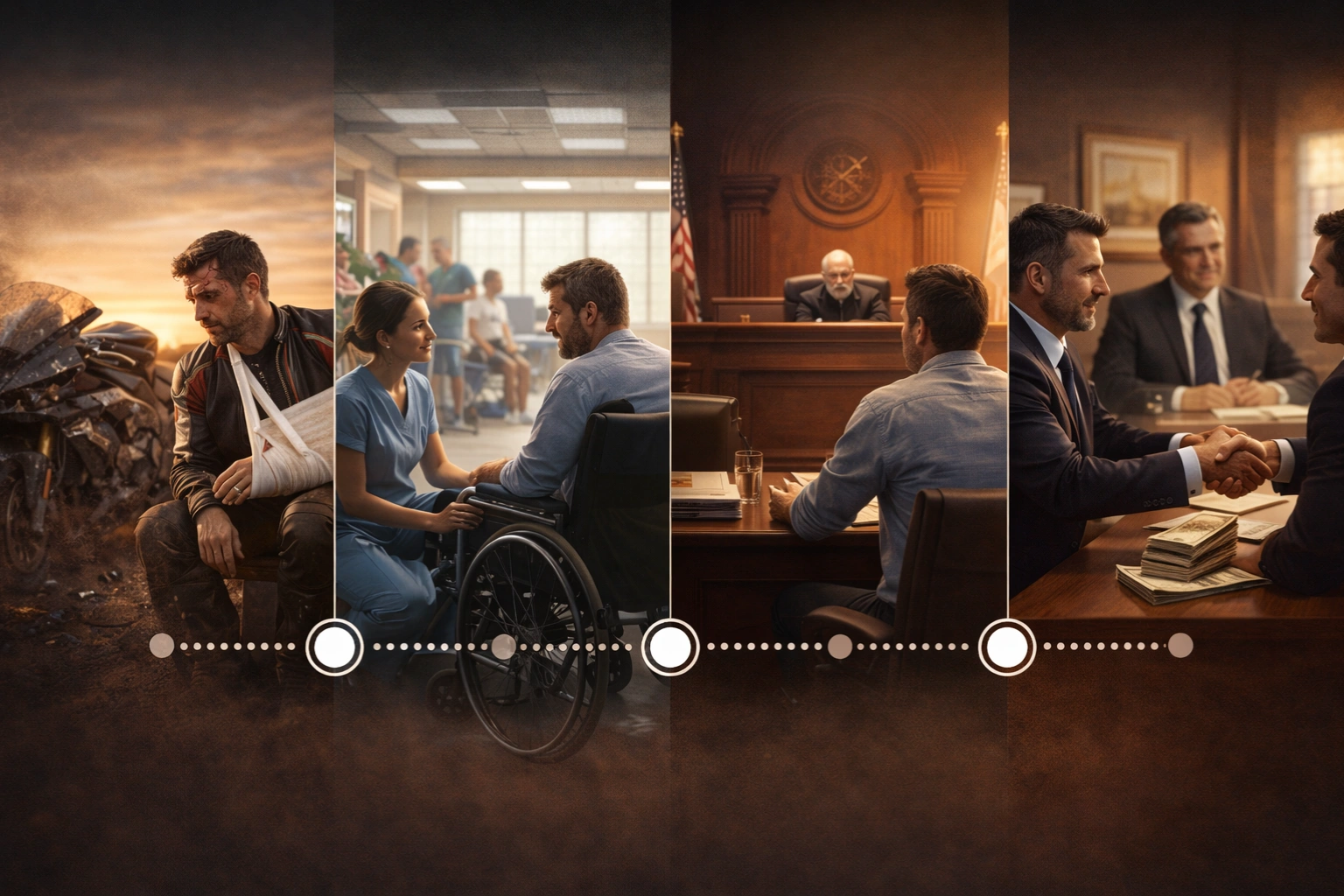 Motorcycle Personal Injury Lawyer: What to Expect (The 9-Month Roadmap) hero image