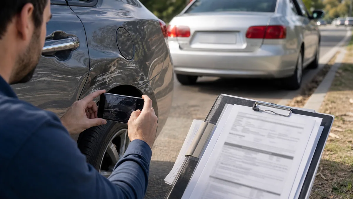 Documentary-style car accidents scene for "What Is My Car Accident Case Worth?".