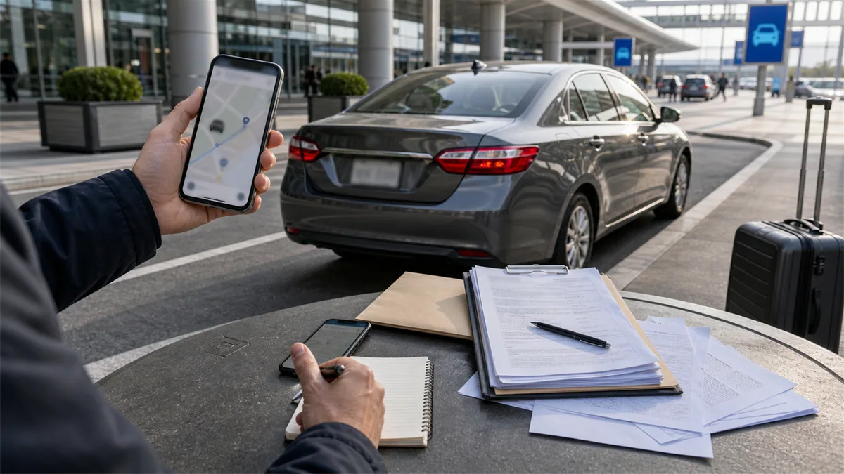 Documentary-style rideshare accidents scene for "In an Uber or Lyft Crash? Your Step-by-Step Guide".