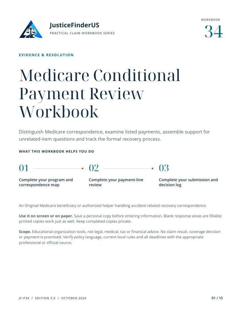 Medicare Conditional Payment Review Workbook cover