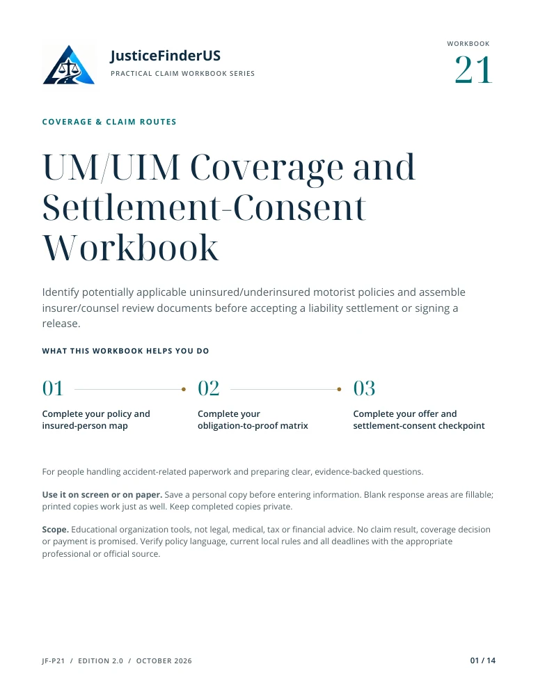 UM/UIM Coverage and Settlement-Consent Workbook cover