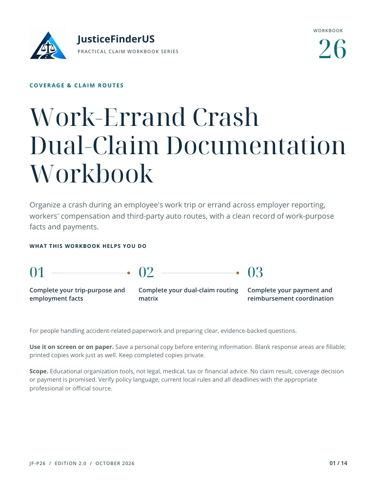 Work-Errand Crash Dual-Claim Documentation Workbook cover